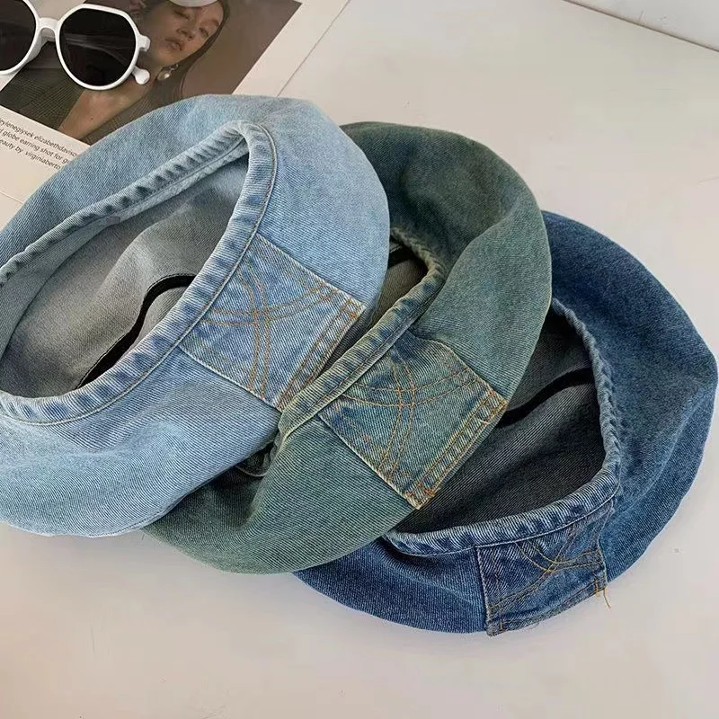 Women's 2023 Retro Denim Berets Hat Casual Autumn Shade Painter Cap Korean Solid Color Octagonal Painter artist Hats
Women's 2023 Retro Denim Berets Hat Casual Autumn Shade Painter Cap Korean Solid Color Octagonal Painter artist Hats