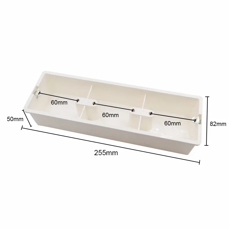 High Quality Triple Secret Stash Wall Mount Switch Junction Box 255*82*50mm for 86 Type Wall Switches and Sockets
High Quality Triple Secret Stash Wall Mount Switch Junction Box 255*82*50mm for 86 Type Wall Switches and Sockets