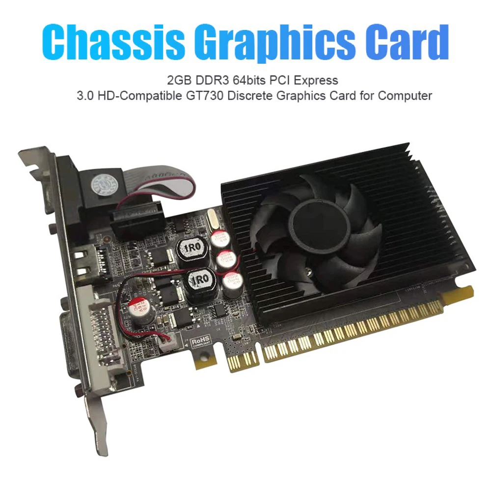 Видеокарта GT730 1 ГБ с охлаждающим вентилятором, 64 бит, DDR3, 1200 МГц, PCI Express 3,0, игровая видеокарта для настольного компьютера
Видеокарта GT730 1 ГБ с охлаждающим вентилятором, 64 бит, DDR3, 1200 МГц, PCI Express 3,0, игровая видеокарта для настольного компьютера