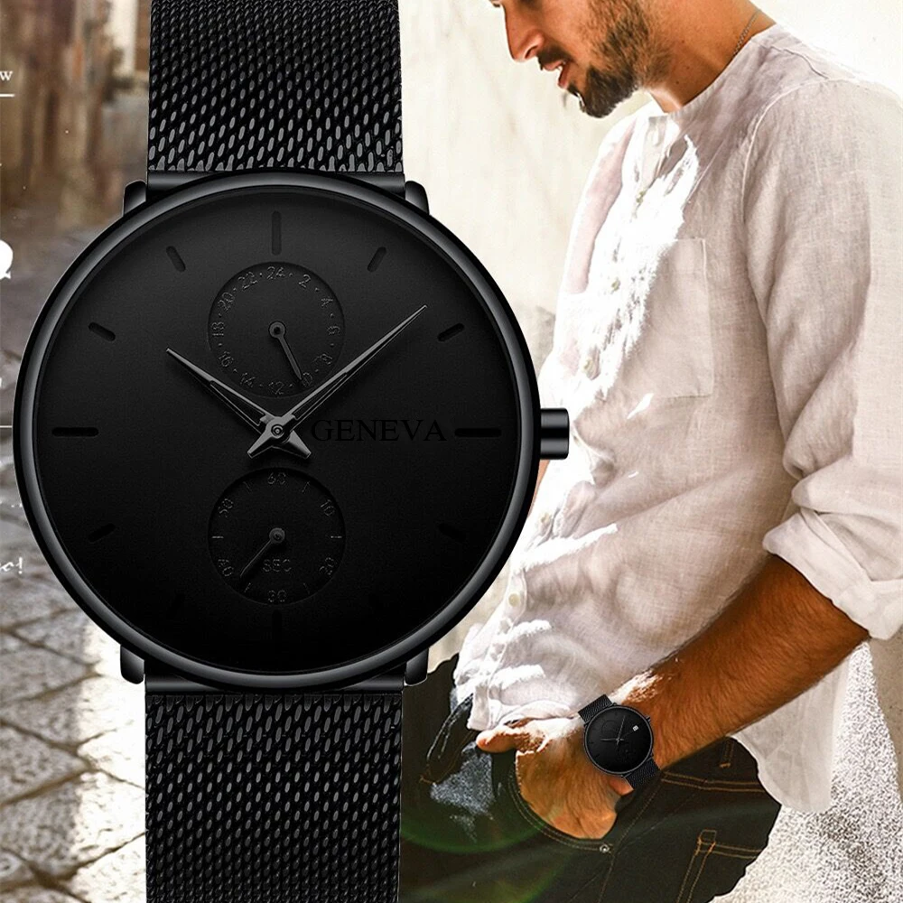 Luxury Watch Men's Mesh Slim Stainless Steel Quartz Watch Male Clock Date Clock Male Sports Watch Men's Quartz Calendar Watch
Luxury Watch Men's Mesh Slim Stainless Steel Quartz Watch Male Clock Date Clock Male Sports Watch Men's Quartz Calendar Watch