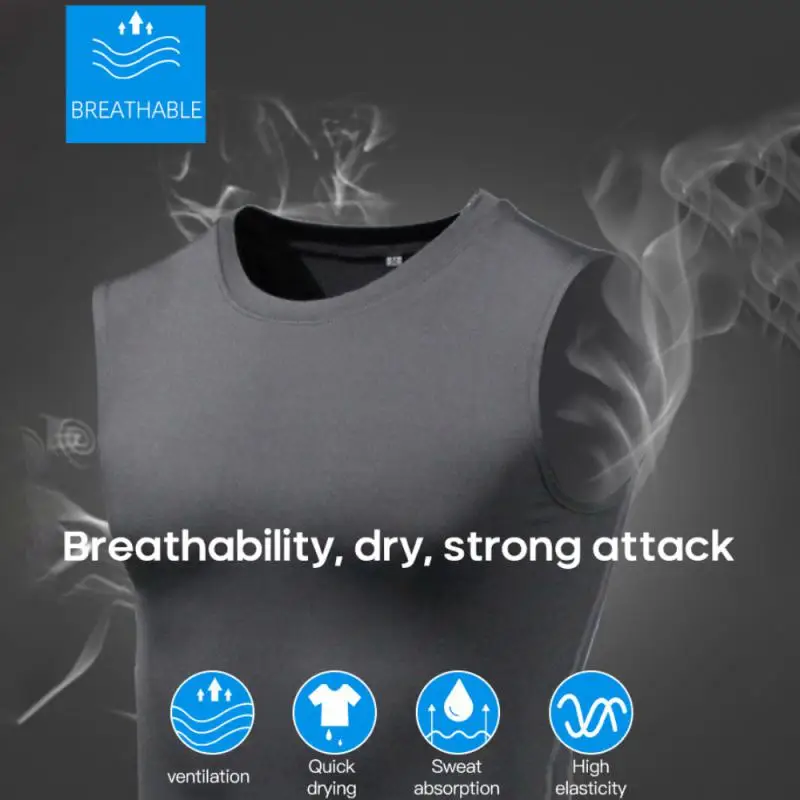 High Quality Spandex Men Running T Shirt Quick Dry Fitness Shirt Training Exercise Clothes Gym Stretch Compression Vest Breathab
High Quality Spandex Men Running T Shirt Quick Dry Fitness Shirt Training Exercise Clothes Gym Stretch Compression Vest Breathab
