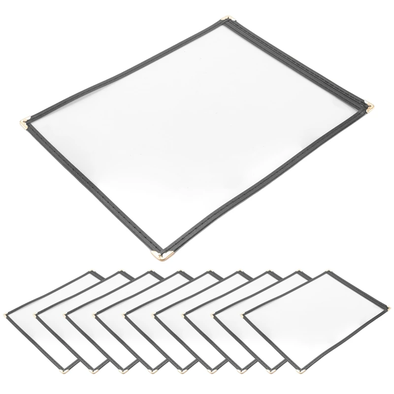 10 Pack Of Menu Covers - Single Page, 2 View, Fits 8.5 X 11 Inch Paper - Restaurant Menu Covers
10 Pack Of Menu Covers - Single Page, 2 View, Fits 8.5 X 11 Inch Paper - Restaurant Menu Covers