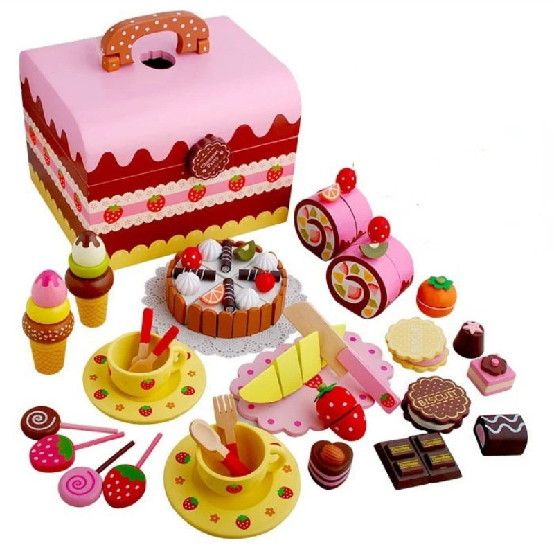High Quality Kids Kitchen Set Toys Wooden Pretend Play Party Cutting Cake Educational Toys Kitchen Items
High Quality Kids Kitchen Set Toys Wooden Pretend Play Party Cutting Cake Educational Toys Kitchen Items