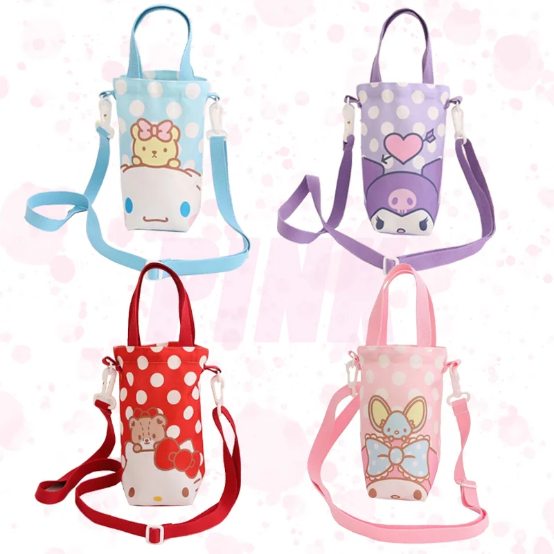 PINK Kawaii Cartoon Print Canvas Satchel My Melody Cinnamoroll Kuromi Anime Water Bottle Shoulder Bag Portable Cup Cover Gift 
PINK Kawaii Cartoon Print Canvas Satchel My Melody Cinnamoroll Kuromi Anime Water Bottle Shoulder Bag Portable Cup Cover Gift
