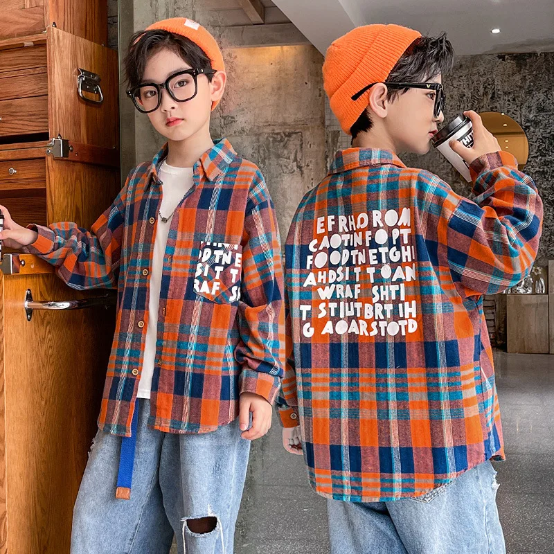 Teen Boys Long Sleeve Plaid Shirt Children Uniforms Tops Turn Down Collar School Shirts For Boys Kids Clothes Spring 3-12 Years
Teen Boys Long Sleeve Plaid Shirt Children Uniforms Tops Turn Down Collar School Shirts For Boys Kids Clothes Spring 3-12 Years