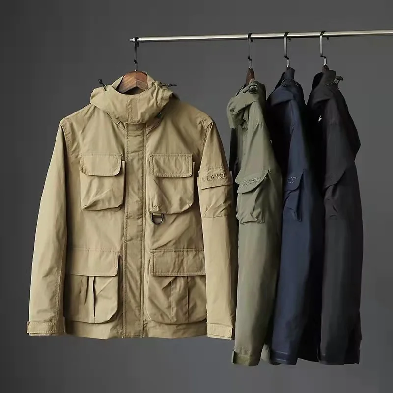 M-7XL Lente en herfst outdoor jack jas heren winddicht waterdicht multi-pocket functioneel gereedschapsjack tij
M-7XL Lente en herfst outdoor jack jas heren winddicht waterdicht multi-pocket functioneel gereedschapsjack tij