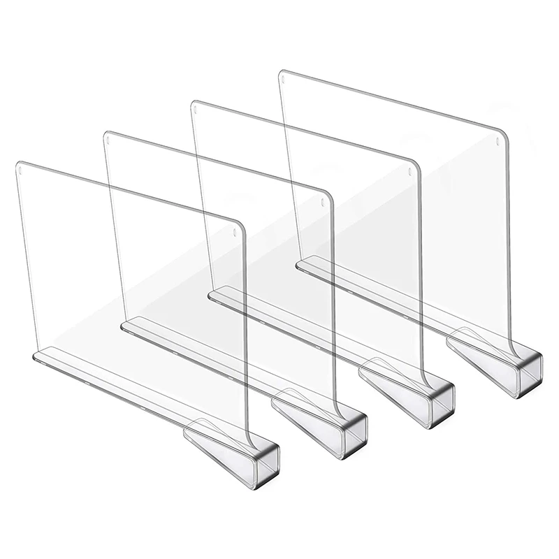 Transparent Partition For Bedroom, Kitchen And Office Shelf Organization (4 PACK)
Transparent Partition For Bedroom, Kitchen And Office Shelf Organization (4 PACK)