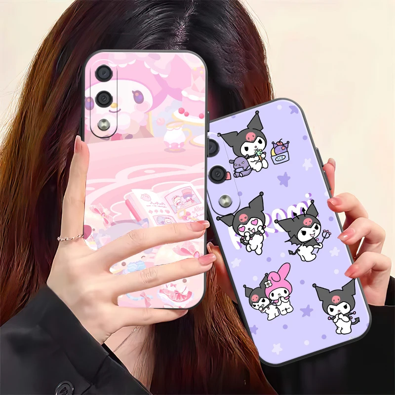 

Cute Kuromi Phone Case For Samsung Galaxy A11 A20 A21S A52 4G 5G A71 4G 5G A72 Funda Soft Carcasa Coque Liquid Silicon Back