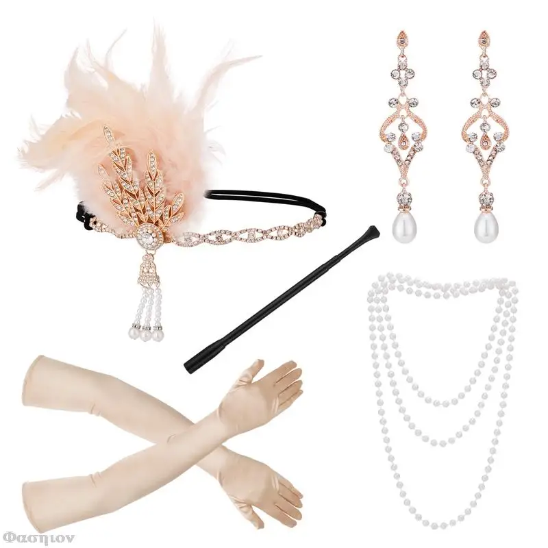 Новинка 1920s Flapper Ретро реквизит для вечеринки повязка на голову GATSBY CHARLESTON Жемчужное ожерелье браслет с белыми перьями для свадебного платья ...
Новинка 1920s Flapper Ретро реквизит для вечеринки повязка на голову GATSBY CHARLESTON Жемчужное ожерелье браслет с белыми перьями для свадебного платья ...