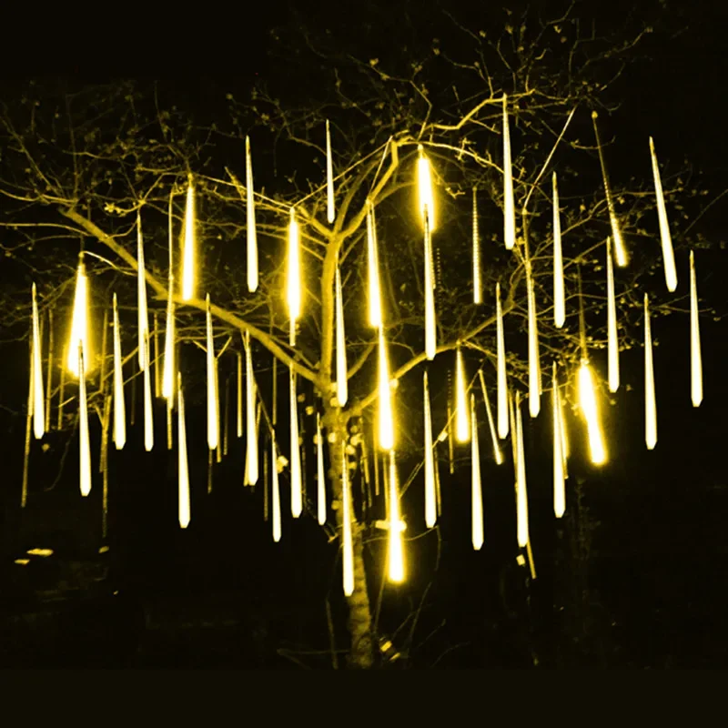 

Светодиодный светильник «метеоритный дождь», 1 комплект, уличные гирлянды, украшения для рождественской елки, уличная Новогодняя гирлянда, садовые огни 2024