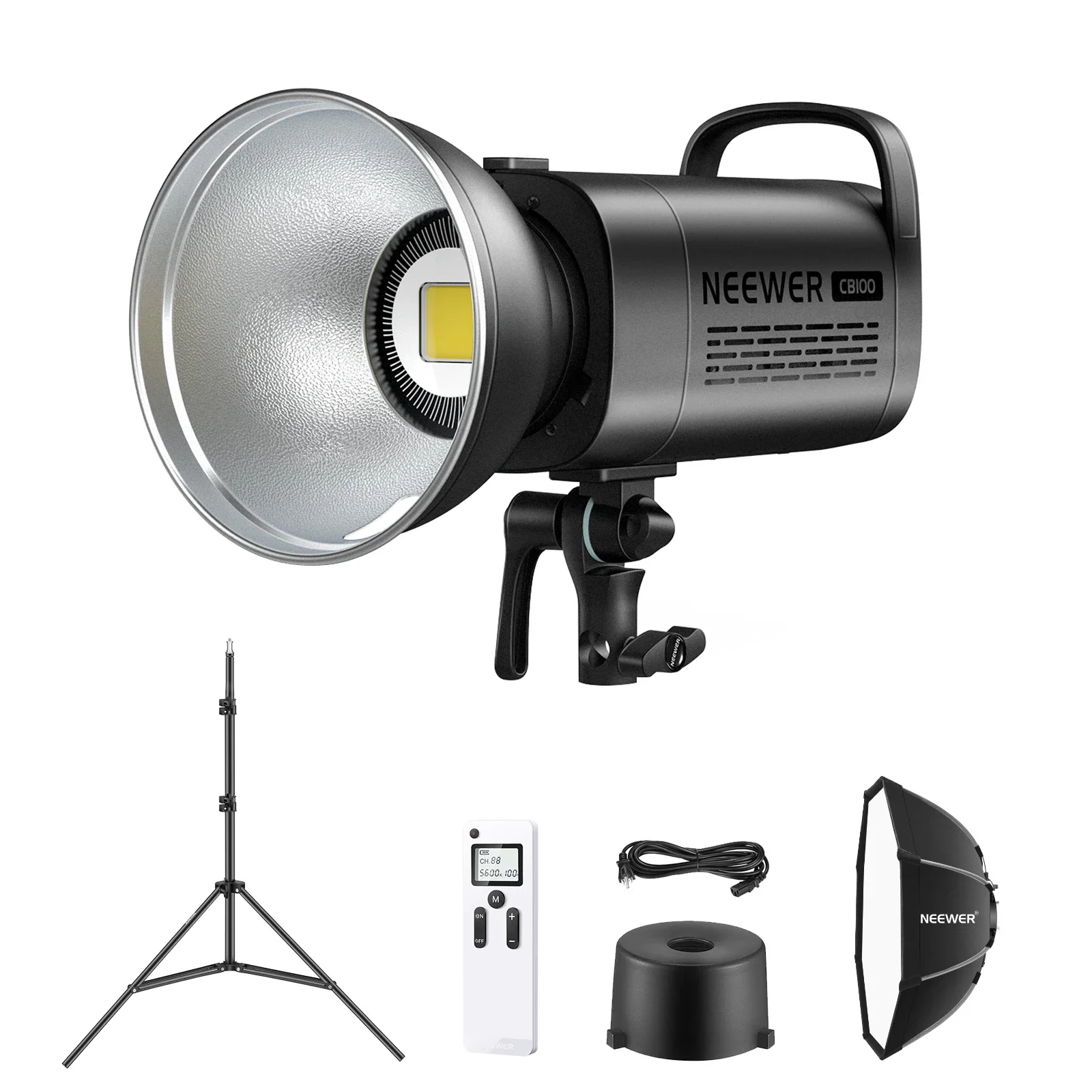 NEEWER 100W Светодиодный, 5600K Bowens комплект непрерывного освещения с подставкой, Softbox, CRI 97 +,TLCI 97 + 11000Lux/m
NEEWER 100W Светодиодный, 5600K Bowens комплект непрерывного освещения с подставкой, Softbox, CRI 97 +,TLCI 97 + 11000Lux/m