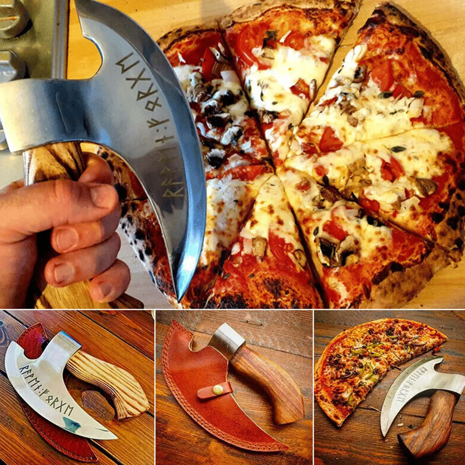Pizza Axe Multifunctional Pizza Axe With Slanted Blade Pizza Cutter Wooden Handle Press Kithcen Knife For Pizza Fruit Cake I5a6
Pizza Axe Multifunctional Pizza Axe With Slanted Blade Pizza Cutter Wooden Handle Press Kithcen Knife For Pizza Fruit Cake I5a6