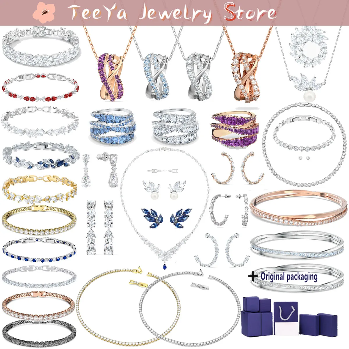 Original Swa Twist 2023 Christmas Gift Fine Jewelry Sets Louison Tennis Crystal Earrings Necklaces Bracelets for Women With Box 
Original Swa Twist 2023 Christmas Gift Fine Jewelry Sets Louison Tennis Crystal Earrings Necklaces Bracelets for Women With Box