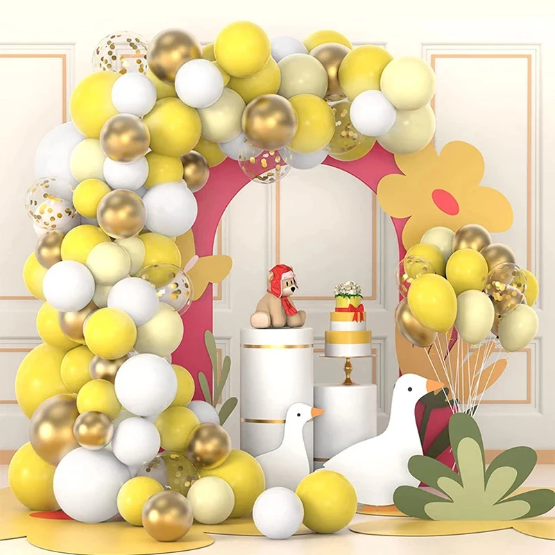 Gold Confetti Matt Yellow White Balloon Garland Arch Kit Wedding Girl Birthday Baby Shower Globos Summer Theme Party Ballons
Gold Confetti Matt Yellow White Balloon Garland Arch Kit Wedding Girl Birthday Baby Shower Globos Summer Theme Party Ballons