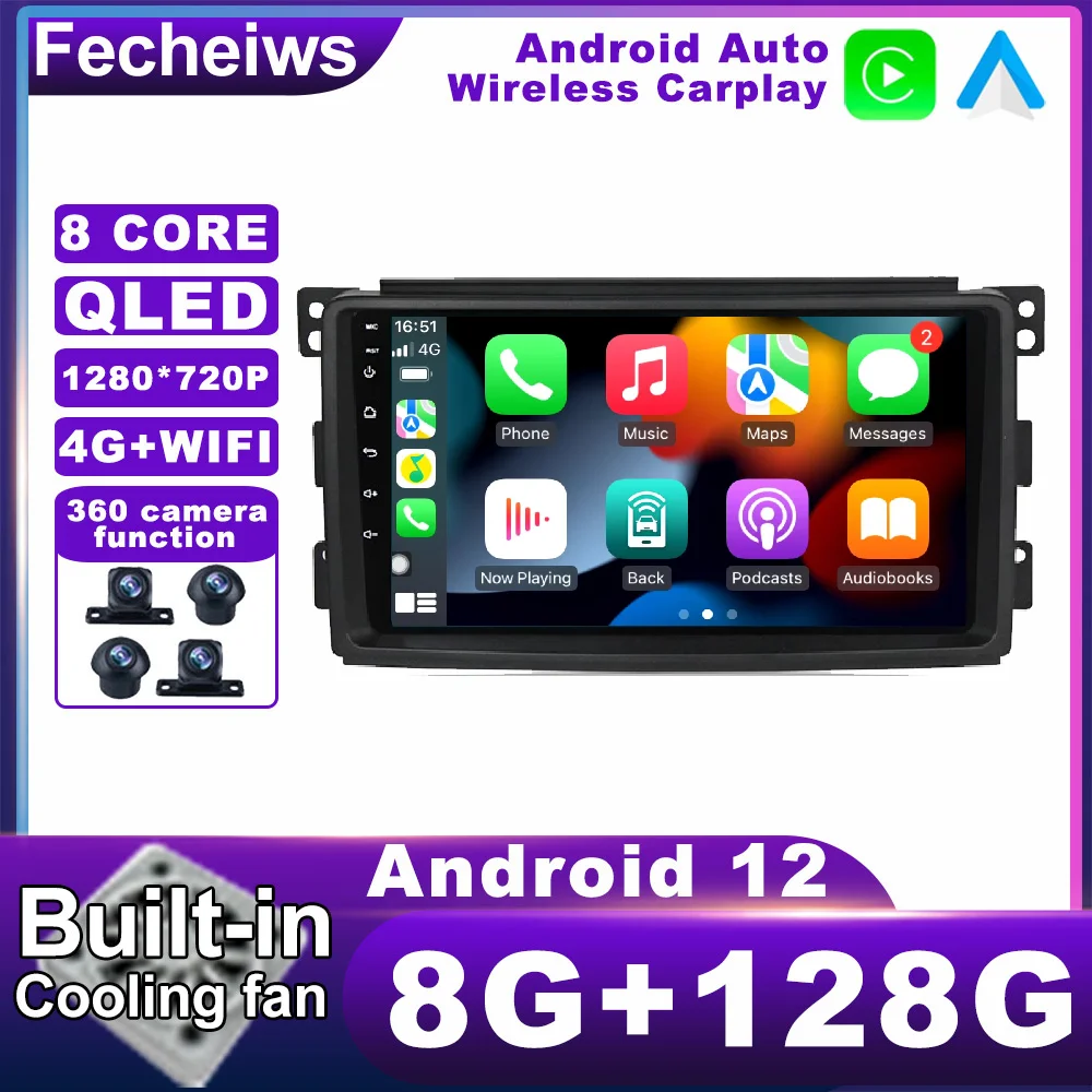 9 дюймов Android 12 для Mercedes Benz Smart fortwo 2005 - 2010 автомобильное радио RDS мультимедийный плеер стерео BT SWC 4G навигация GPS DSP
9 дюймов Android 12 для Mercedes Benz Smart fortwo 2005 - 2010 автомобильное радио RDS мультимедийный плеер стерео BT SWC 4G навигация GPS DSP
