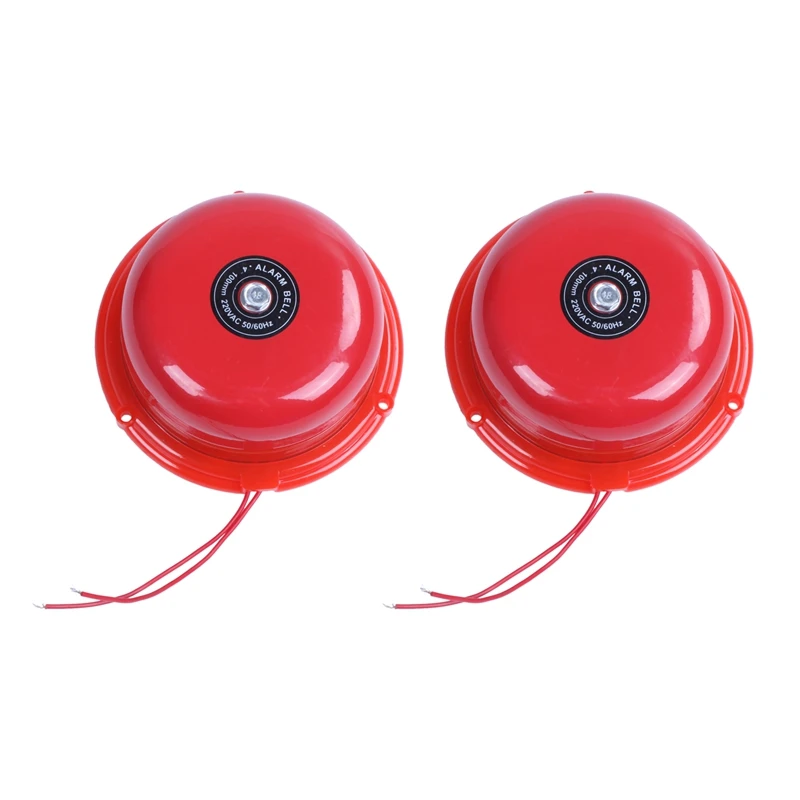 2X AC 220V 100Mm 4 Inch Dia Schools Fire Alarm Round Shape Electric Bell Red
2X AC 220V 100Mm 4 Inch Dia Schools Fire Alarm Round Shape Electric Bell Red