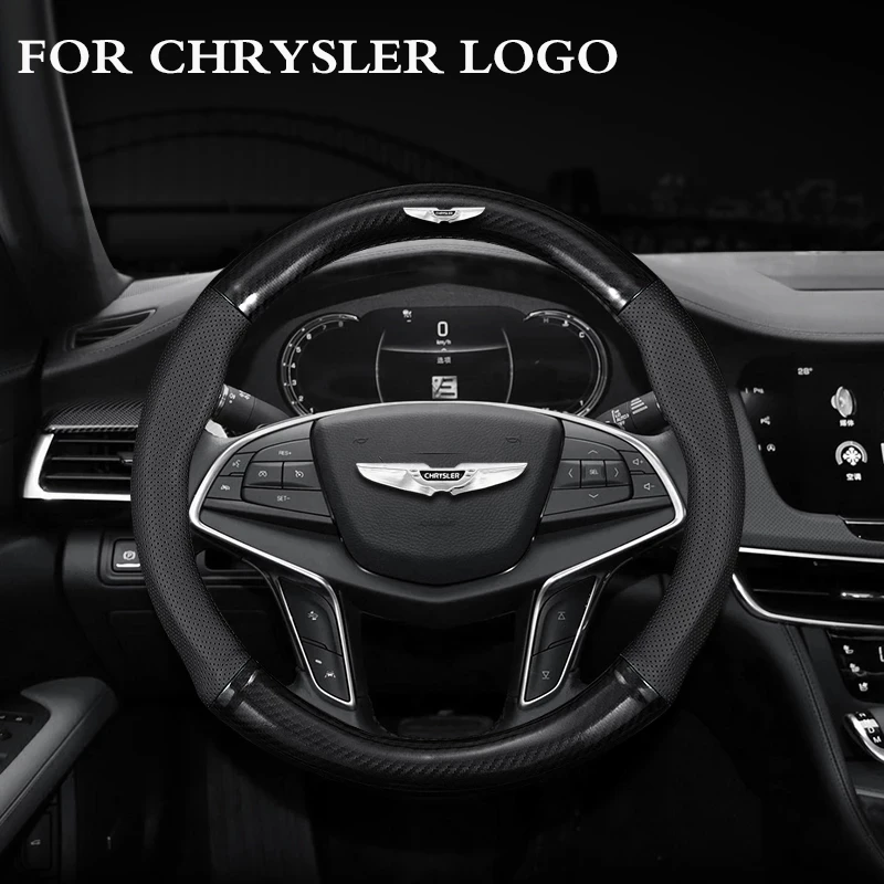 Carbon Fiber Leather Breathable Non-Slip Teering Wheel Covers With Logo For Chrysler 300c 300 200 200c Pacifica Sebring Lancia
Carbon Fiber Leather Breathable Non-Slip Teering Wheel Covers With Logo For Chrysler 300c 300 200 200c Pacifica Sebring Lancia