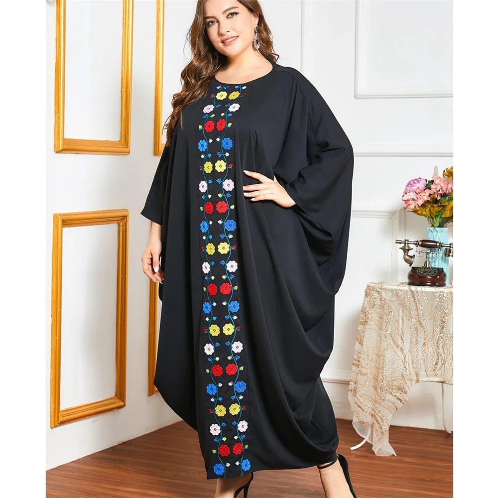 Dress Muslim Fashion Loose Black Embroidered Doll Sleeve Robe Dubai Long Sleeve Abaya Arab Middle East Ethnic Style 2022 New
Dress Muslim Fashion Loose Black Embroidered Doll Sleeve Robe Dubai Long Sleeve Abaya Arab Middle East Ethnic Style 2022 New