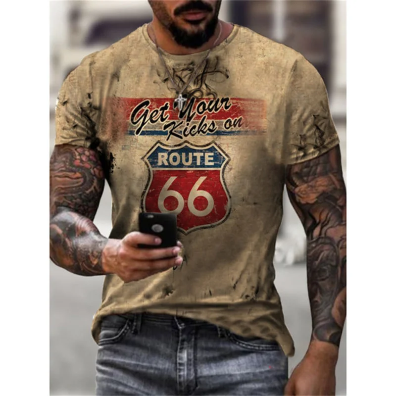 2022 Summer Men US Route 66 Short Sleeve O-shaped round neck 3D Printed Vintage Tracksuit Oversized Clothes tshirts for men
2022 Summer Men US Route 66 Short Sleeve O-shaped round neck 3D Printed Vintage Tracksuit Oversized Clothes tshirts for men