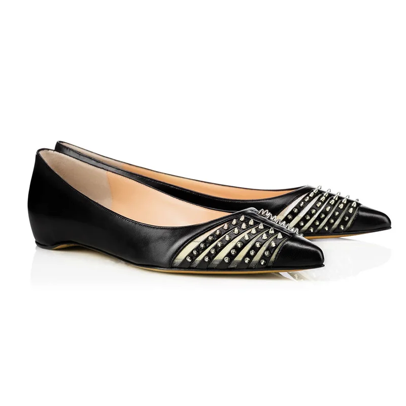 Rivetings Shoes for Women Ballet Flat Heels Studs Chaussure Femme Shallow Ladies Solid Female Pointed Toe Zapatillas De Mujer
Rivetings Shoes for Women Ballet Flat Heels Studs Chaussure Femme Shallow Ladies Solid Female Pointed Toe Zapatillas De Mujer