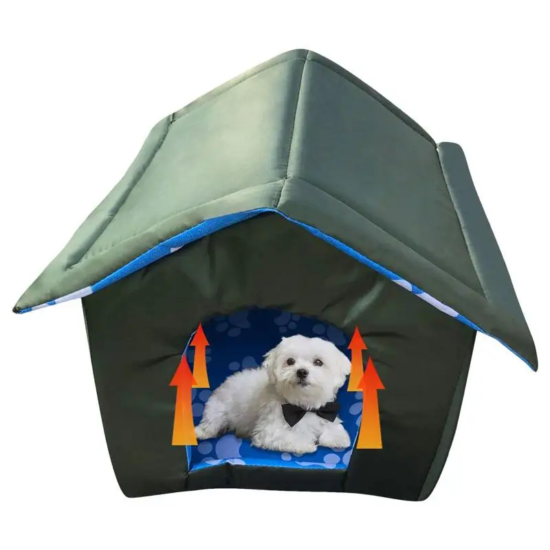 

Outdoor Waterproof Pet House Durable Weatherproof Canvas Pet House Four Season Indoor Outdoor Puppy Shelter Kennel Pet Nest