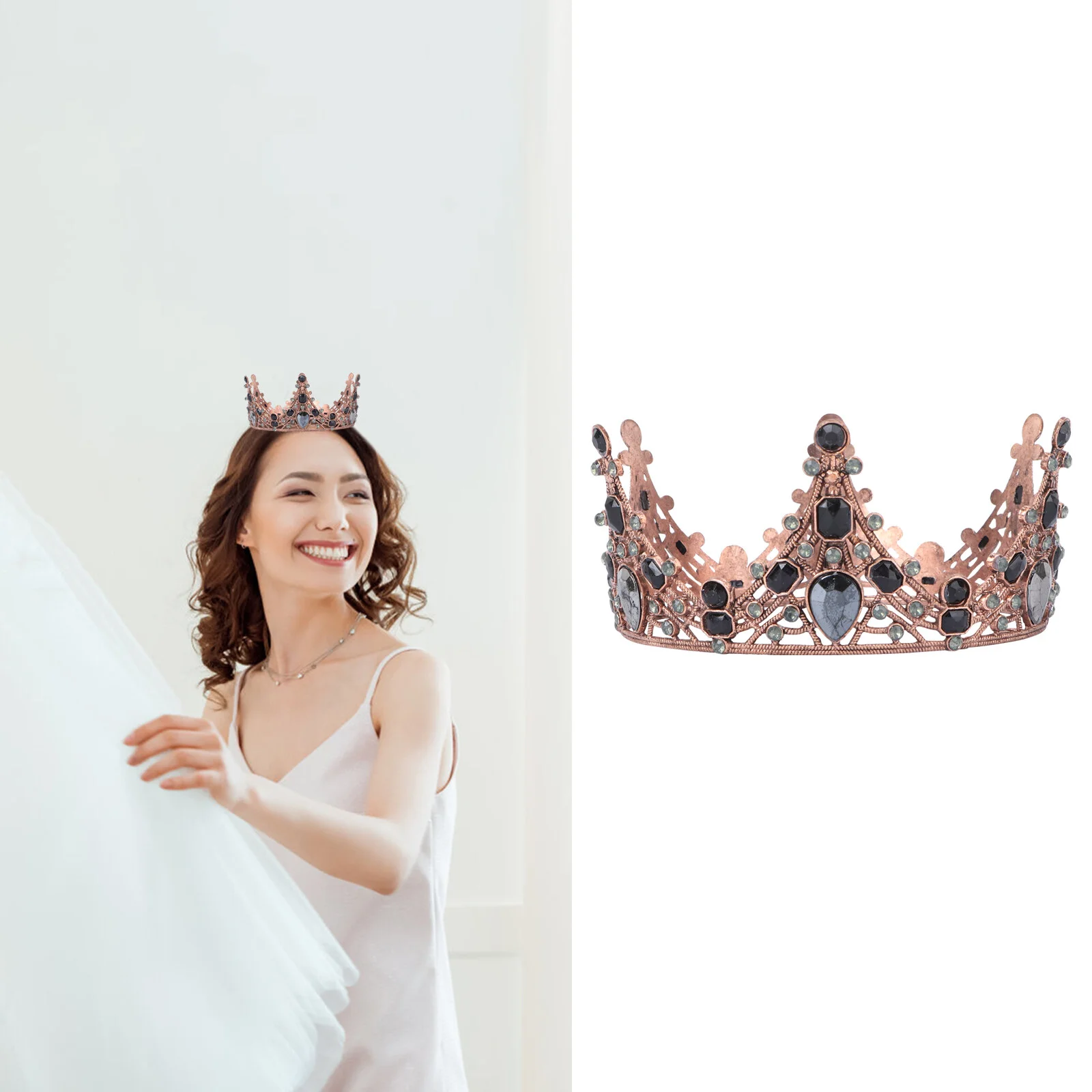 Baroque Vintage Rhinestone Hairband Alloy Bridal Hearwead Wedding Crowns and Tiaras for
Baroque Vintage Rhinestone Hairband Alloy Bridal Hearwead Wedding Crowns and Tiaras for