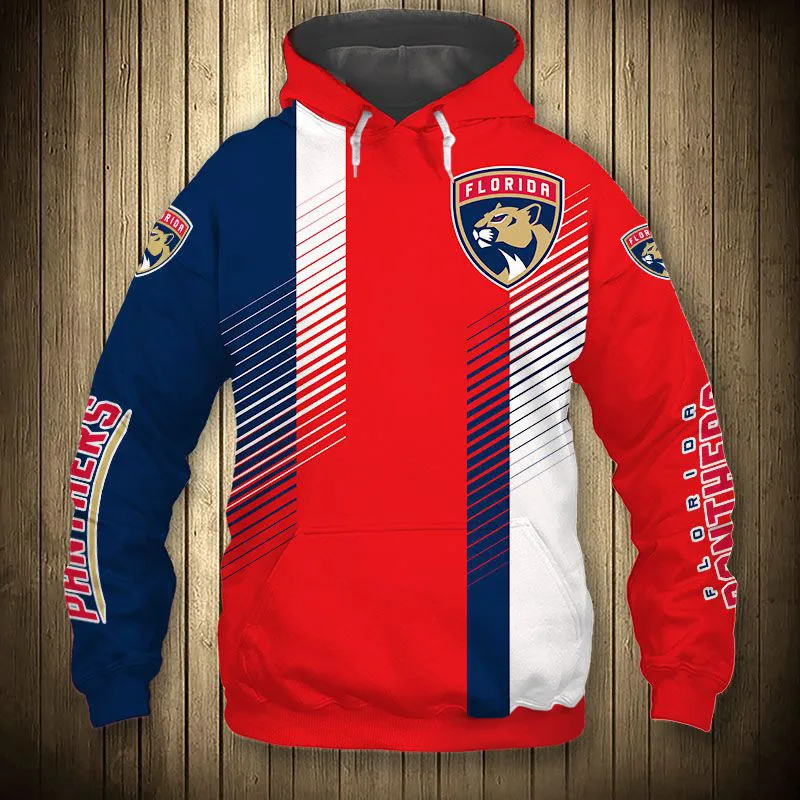 Striped Stitching Cartoon Lion Print Sweatshirt Florida Men's Casual Panthers Hoodie
Striped Stitching Cartoon Lion Print Sweatshirt Florida Men's Casual Panthers Hoodie