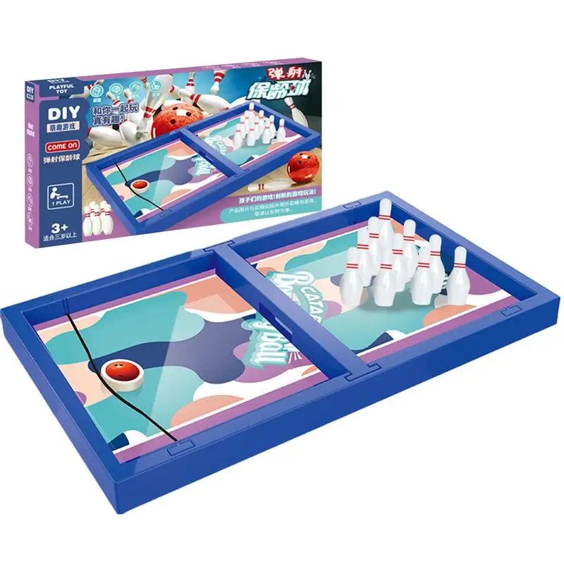 

Table Bowling Game Set Party Table Interactive Sport Games Parent Child Interaction Mini Tabletop Games for Home School