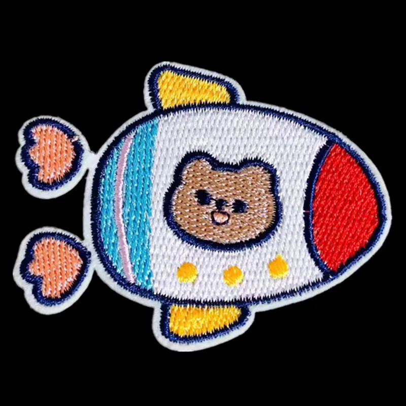 Embroidery Patch Rocket Bear Iron on Patch for clothing accessories Fashion Style Pattern Logo Strange things Diy Gifts
Embroidery Patch Rocket Bear Iron on Patch for clothing accessories Fashion Style Pattern Logo Strange things Diy Gifts