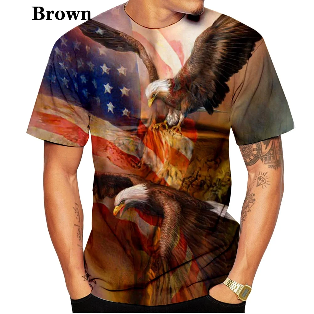 2022 Fashion Round Neck Tops 3D Eagle Printed Womens and Mens Short Sleeves Fashion Casual Sport T Shirts 
2022 Fashion Round Neck Tops 3D Eagle Printed Womens and Mens Short Sleeves Fashion Casual Sport T Shirts