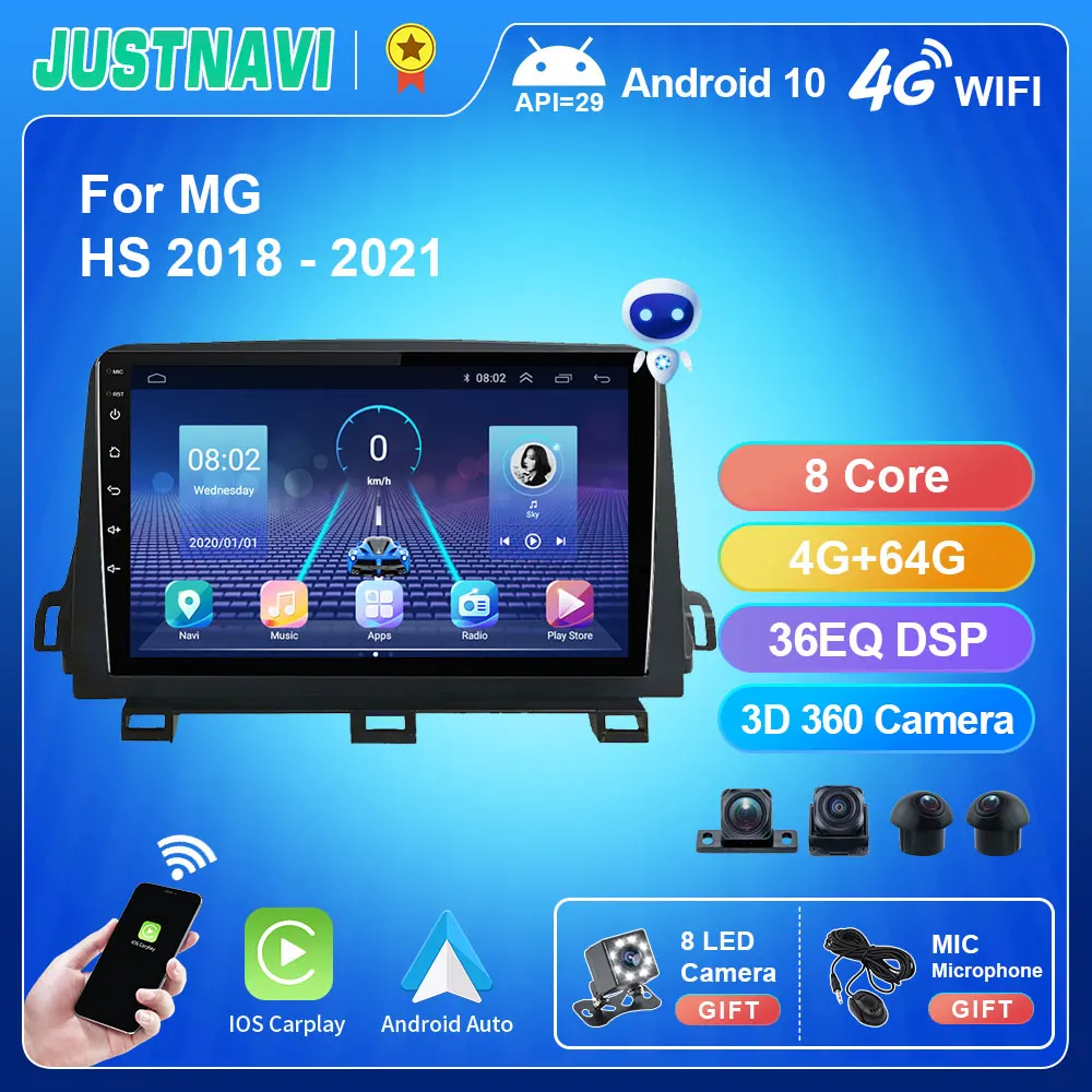 JUSTNAVI QT5 4G 64G Android 10.0 GPS Car Radio Stereo Navigator For MG HS 2018 - 2021 Carplay Auto DSP WIFI OBD Rear SWC No DVD
JUSTNAVI QT5 4G 64G Android 10.0 GPS Car Radio Stereo Navigator For MG HS 2018 - 2021 Carplay Auto DSP WIFI OBD Rear SWC No DVD
