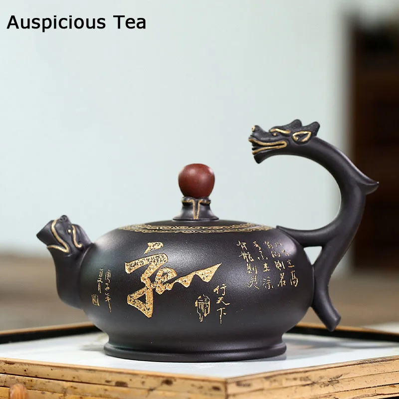 290ml Yixing Raw Ore Black Gold Sand High Capacity Purple Clay Teapot Handmade Household Chinese Kung Fu Teaset Accessories Gift
290ml Yixing Raw Ore Black Gold Sand High Capacity Purple Clay Teapot Handmade Household Chinese Kung Fu Teaset Accessories Gift
