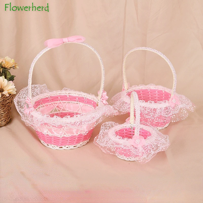 Portable Rattan Wedding Flower Girl Sprinkles Flower Basket Children's Flower Basket Easter Candy Storage Baskets
Portable Rattan Wedding Flower Girl Sprinkles Flower Basket Children's Flower Basket Easter Candy Storage Baskets