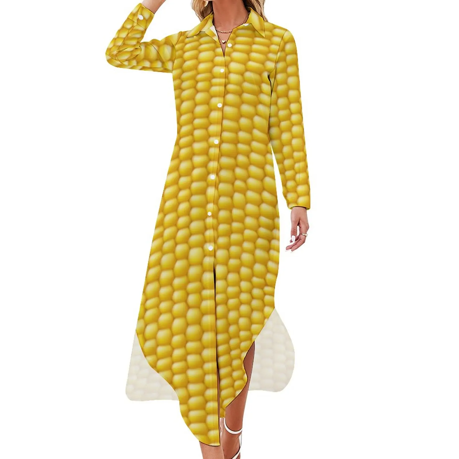 Farm Ranch Chiffon Dress Sexy V Neck Corn Cob Print Festival Dresses Women Street Style Casual Dress Gift Idea
Farm Ranch Chiffon Dress Sexy V Neck Corn Cob Print Festival Dresses Women Street Style Casual Dress Gift Idea