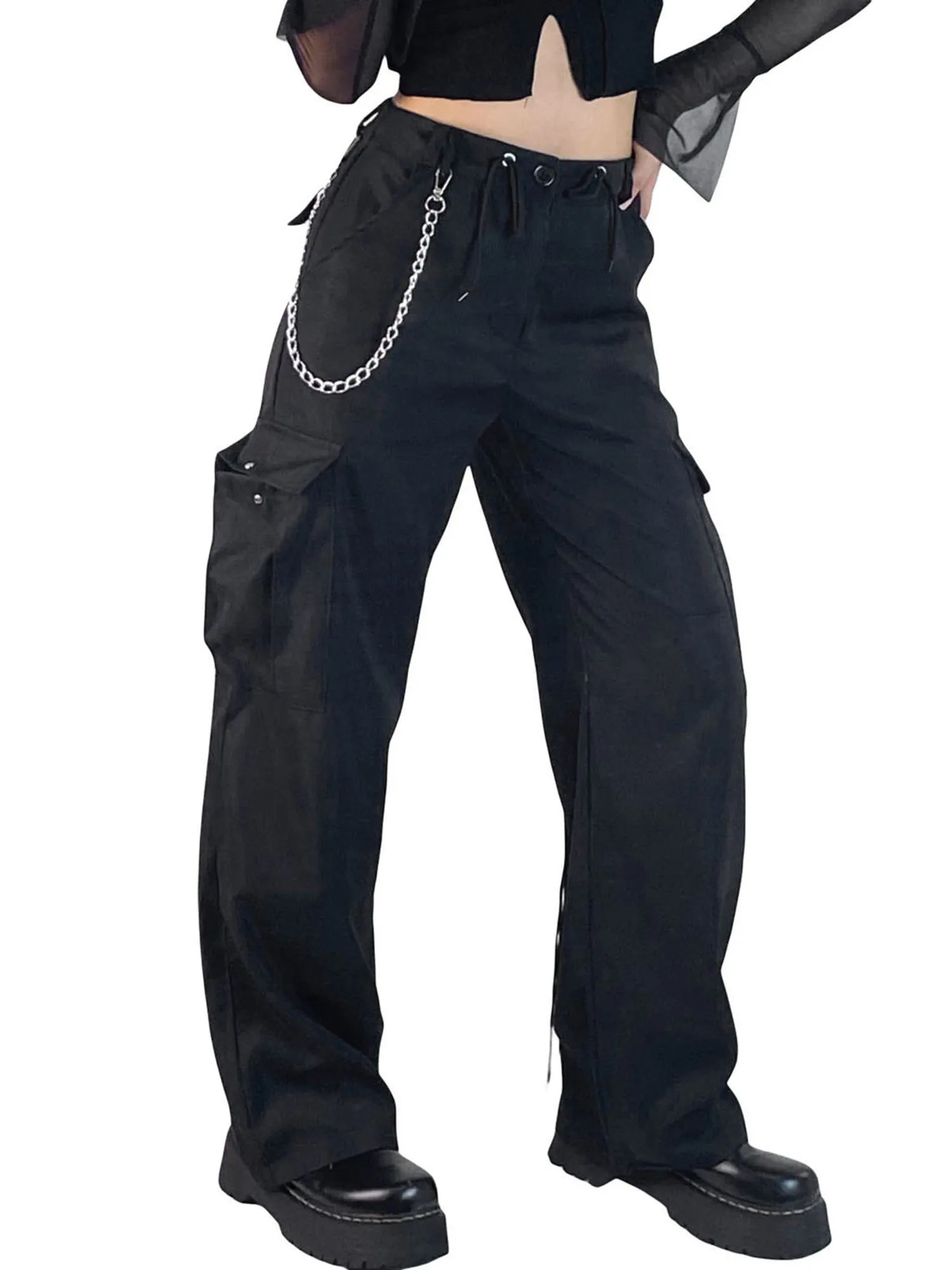 Women s Baggy Cargo Pants Wide Straight Leg Punk Grunge High Waist Pants Street Aesthetic Trousers with Pockets
Women s Baggy Cargo Pants Wide Straight Leg Punk Grunge High Waist Pants Street Aesthetic Trousers with Pockets