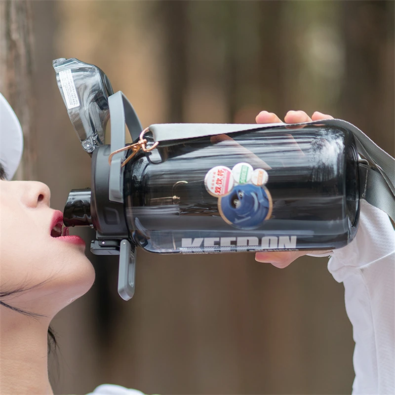 1200ML Large Capacity Water Bottle Double Drink Cup Fashion Women Girl Fitness Sports Portable Jug for Travel Camping Hiking Gym
1200ML Large Capacity Water Bottle Double Drink Cup Fashion Women Girl Fitness Sports Portable Jug for Travel Camping Hiking Gym