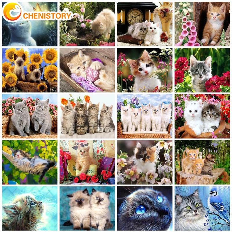 CHENISTORY 5D DIY Diamond Painting Full Drill Square Animal Diamond Embroidery Cat Pictures Of Rhinestones Decor For Home Wall A 
CHENISTORY 5D DIY Diamond Painting Full Drill Square Animal Diamond Embroidery Cat Pictures Of Rhinestones Decor For Home Wall A