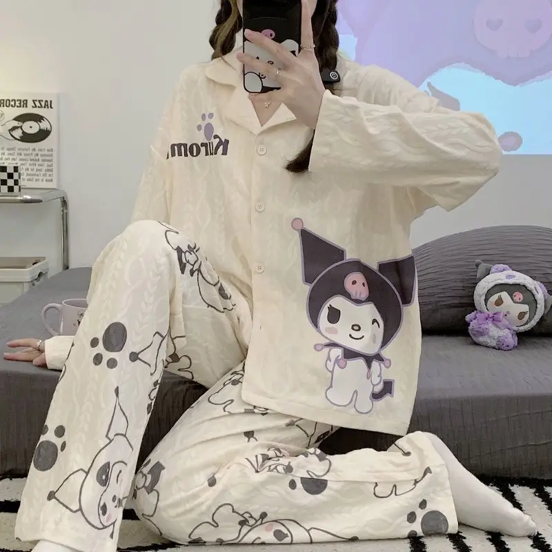 Kawaii Sanrio Kuromi My Melody Милая мультяшная весенне-осенняя Женская свободная фотография с длинными рукавами можно носить дома и на улице
Kawaii Sanrio Kuromi My Melody Милая мультяшная весенне-осенняя Женская свободная фотография с длинными рукавами можно носить дома и на улице