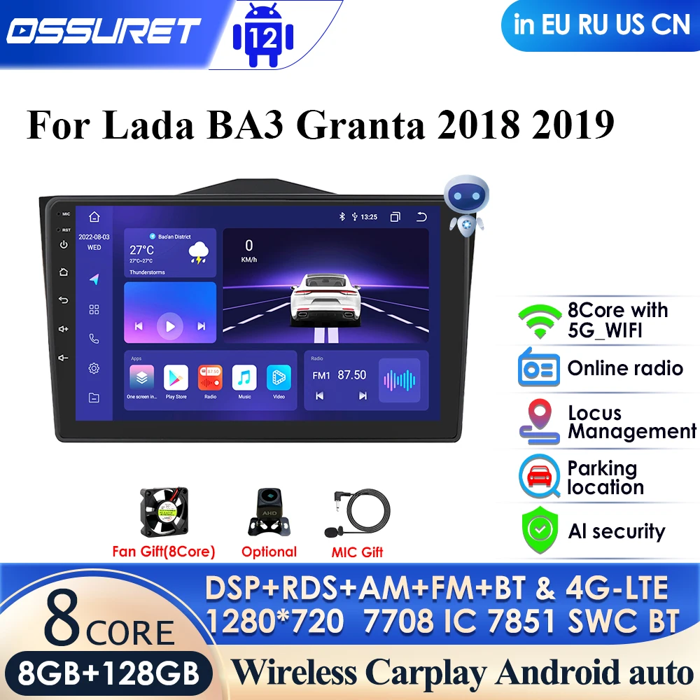 4G 2Din Android 12 Car Radio For LADA BA3 Granta Cross 2018 2019 GPS Navigation Carplay Multimedia Video Player Stereo Autoradio
4G 2Din Android 12 Car Radio For LADA BA3 Granta Cross 2018 2019 GPS Navigation Carplay Multimedia Video Player Stereo Autoradio