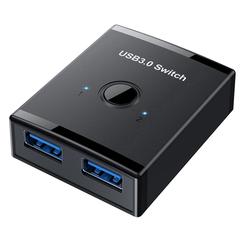 

2X USB переключатель KVM usb-хаб 3,0, переключатель KVM для ПК, клавиатуры, мыши, принтера, 1 ПК с общим доступом на 2 устройства