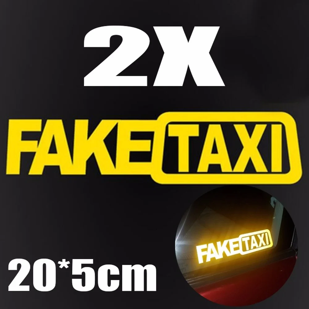 5Pcs Funny FAKE TAXI JDM Reflective Sticker Waterproof Car Window Bumper Decoration Stickers Car Accessories
5Pcs Funny FAKE TAXI JDM Reflective Sticker Waterproof Car Window Bumper Decoration Stickers Car Accessories