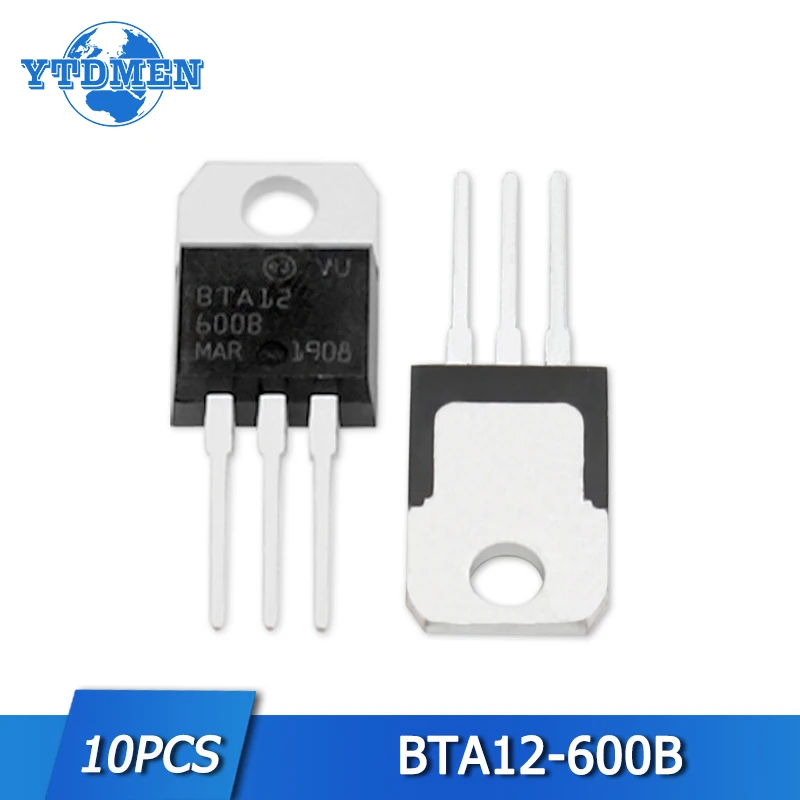 10pcs BTA12-600B Transistor 12A 600V BTA12 Triac Alternistor TO-220 Logic Level and Standard Triacs Electronic Component
10pcs BTA12-600B Transistor 12A 600V BTA12 Triac Alternistor TO-220 Logic Level and Standard Triacs Electronic Component
