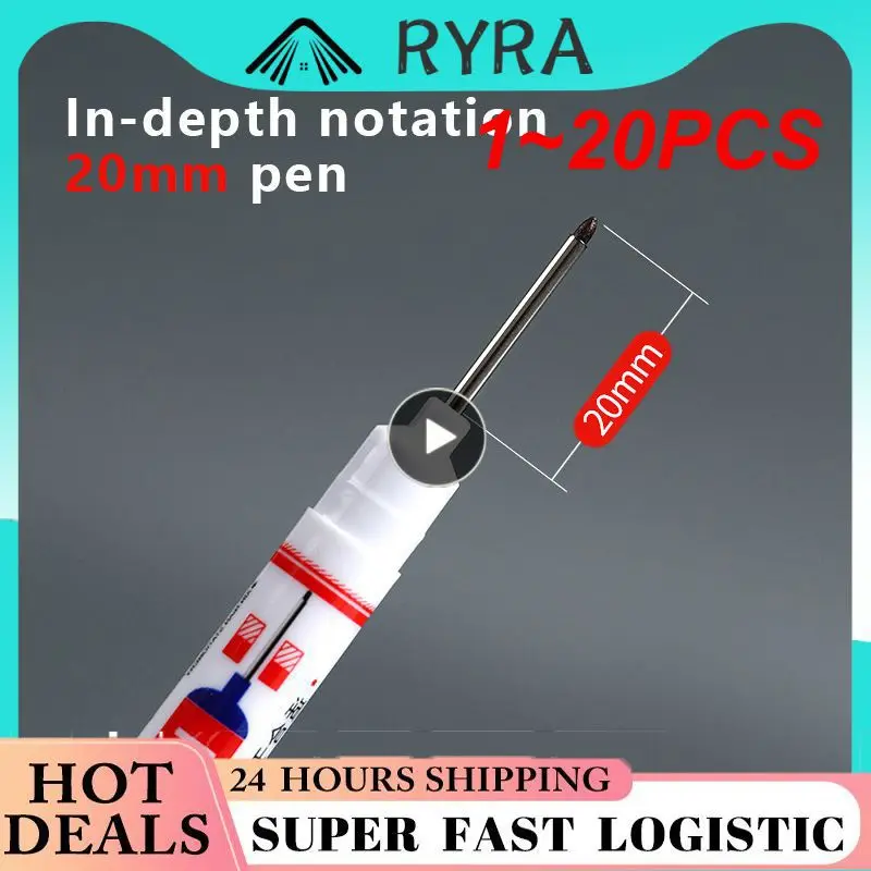 1~20PCS Multipurpose 20mm Long Head Special Marker Pen House Decoration Manufacture Deep Hole Quick Drying Waterproof Oiliness
1~20PCS Multipurpose 20mm Long Head Special Marker Pen House Decoration Manufacture Deep Hole Quick Drying Waterproof Oiliness