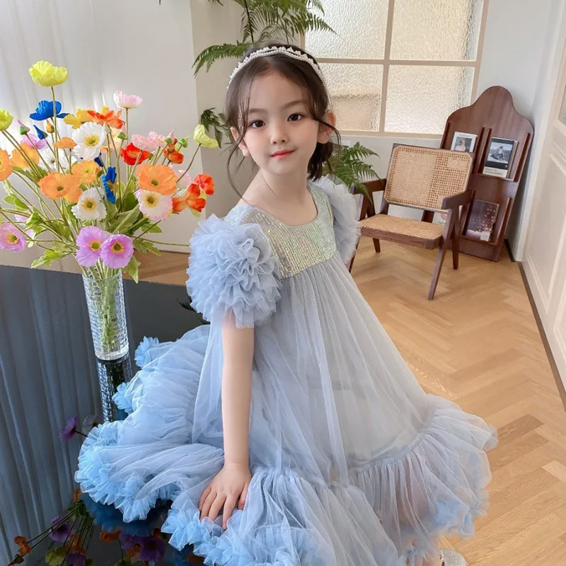 2022 Summer Baby Girls Princess Dress Kids Cute Puff Sleeve Sequin Mesh Tutu Dress Children Birthday Party Ball Gown Frocks y287
2022 Summer Baby Girls Princess Dress Kids Cute Puff Sleeve Sequin Mesh Tutu Dress Children Birthday Party Ball Gown Frocks y287