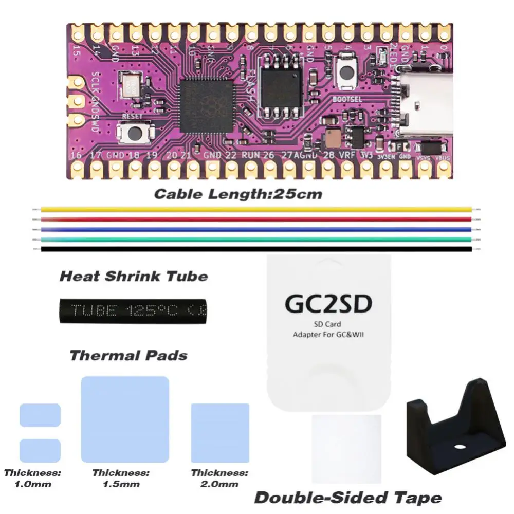 PicoBoot Board IPL Replacement Modchip RP2040 USB TYPE-C For Nintendo Gamecube NGC with SD2SP2 Adapter GC2SD Card Reader
PicoBoot Board IPL Replacement Modchip RP2040 USB TYPE-C For Nintendo Gamecube NGC with SD2SP2 Adapter GC2SD Card Reader