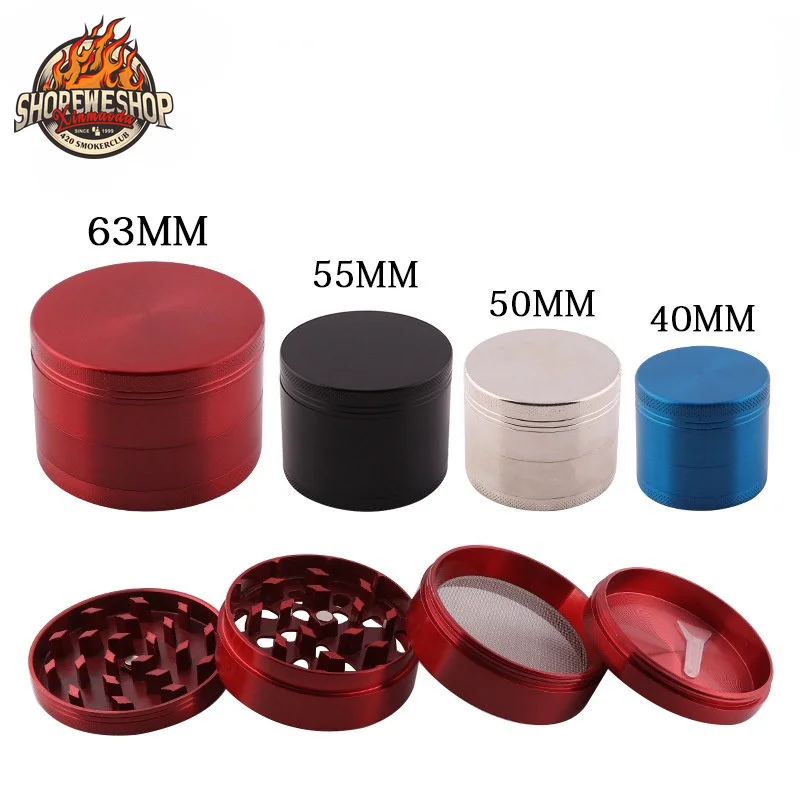 SHOREWE 40/55/63mm 4 Layers Grass Grinder Portable Zinc Alloy Small Round Shape Herb Tobacco Spice Crusher Smoking Accessories
SHOREWE 40/55/63mm 4 Layers Grass Grinder Portable Zinc Alloy Small Round Shape Herb Tobacco Spice Crusher Smoking Accessories