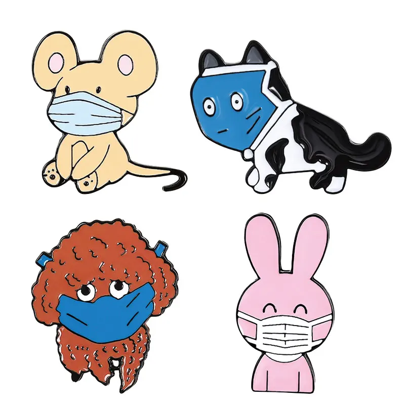Animals Wearing Masks Enamel Pin Cartoon Cute Masked Cat Dog Rabbit Brooches Bag Clothes Fun Lapel Badges Jewelry Gift
Animals Wearing Masks Enamel Pin Cartoon Cute Masked Cat Dog Rabbit Brooches Bag Clothes Fun Lapel Badges Jewelry Gift