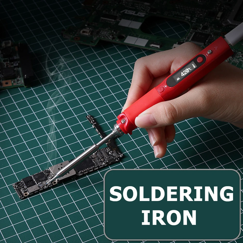 Adjustable Temperature Mini Soldering Iron 60W LED Digital Display Welding Electric Solder Rework Station Portable Heat Pencil T
Adjustable Temperature Mini Soldering Iron 60W LED Digital Display Welding Electric Solder Rework Station Portable Heat Pencil T