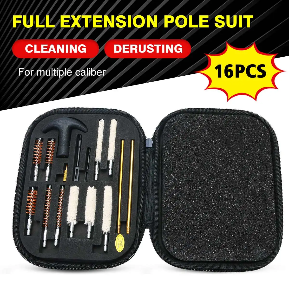 16pcs Universal Gun-Cleaning Kit For Rifle Pistol Handgun Shotgun Professional Cleaning Set Gun-Brush Tool Hunting Accessories
16pcs Universal Gun-Cleaning Kit For Rifle Pistol Handgun Shotgun Professional Cleaning Set Gun-Brush Tool Hunting Accessories
