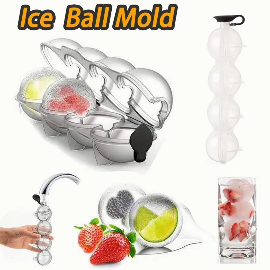 2.2In Bar Silicone Ice Cube 4Ball Maker Mold Large Tray Whiskey DIY Mould PP+Silicone For Making Ice Cubes/chocolate Bar Tools
2.2In Bar Silicone Ice Cube 4Ball Maker Mold Large Tray Whiskey DIY Mould PP+Silicone For Making Ice Cubes/chocolate Bar Tools